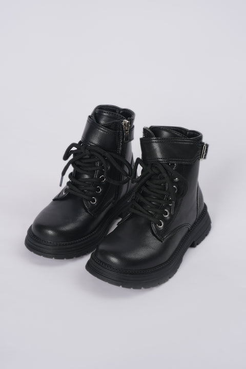 GIRLS LACED UP BOOTS