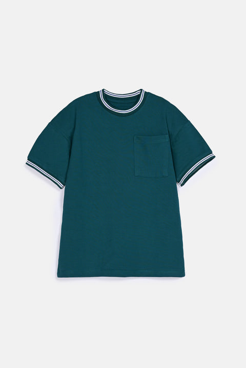 BOYS CONTRAST RIB TEE