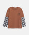 BOYS EXTENDED PRINTED SLEEVE TEE