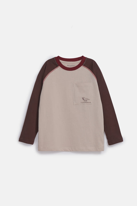 BOYS CONTRAST RAGLAN FULL SLEEVE TEE