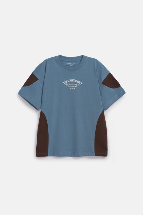 BOYS CONTRAST PANEL TEE