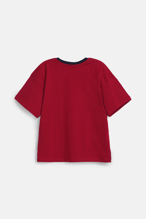 BOYS CONTRAST RIB TEE