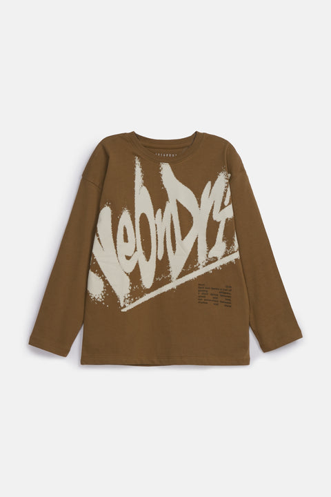 BOYS GRAPHIC PRINT FULL SLEEVE TEE