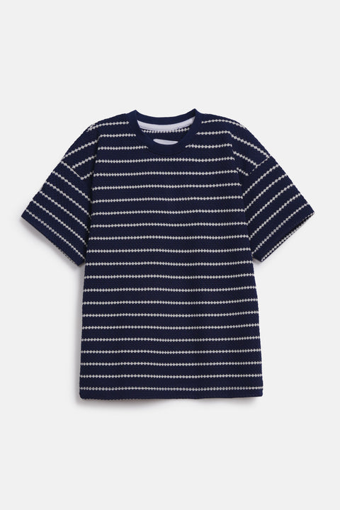 BOYS SPECIAL KNIT STRIPED TEE