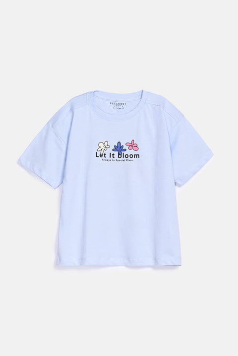 GIRLS FLORAL PRINTED T-SHIRT
