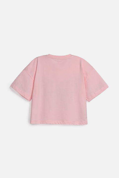 GIRLS BOXY EMBELLISHED T-SHIRT