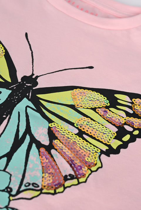 GIRLS BOXY EMBELLISHED T-SHIRT