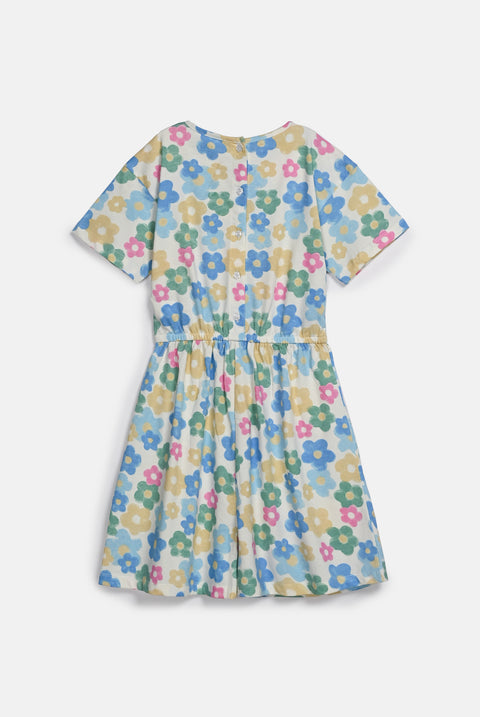 GIRLS FLORAL PRINTED PLAYSUIT