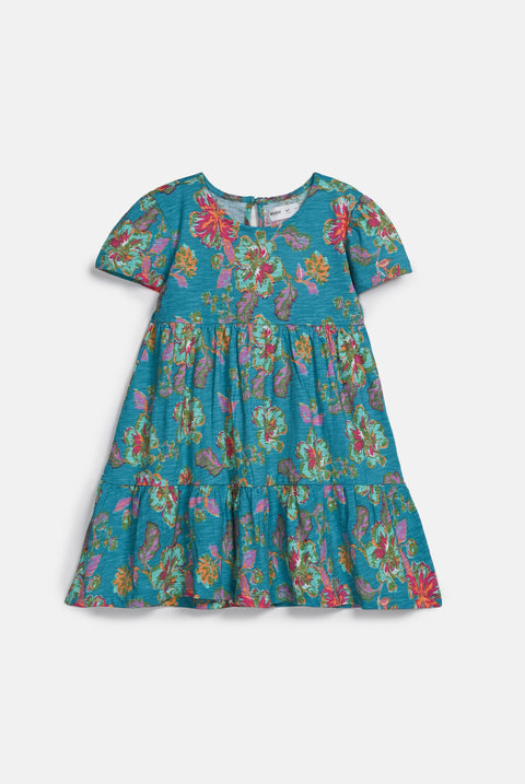 GIRLS FLORAL PRINTED DRESS