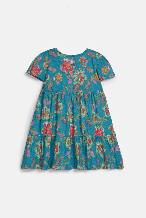 GIRLS FLORAL PRINTED DRESS