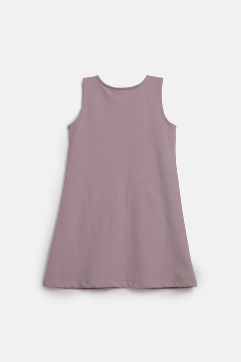 GIRLS SLEEVELESS CARGO POCKET DRESS
