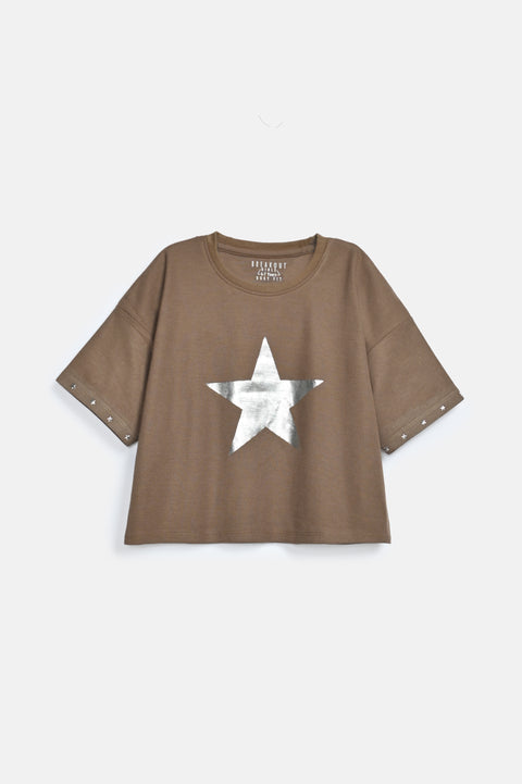 GIRLS SPARKLY STAR T-SHIRT