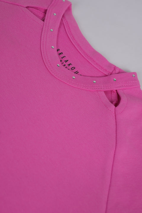 GIRLS RAGLAN SLEEVE SPORTY T-SHIRT