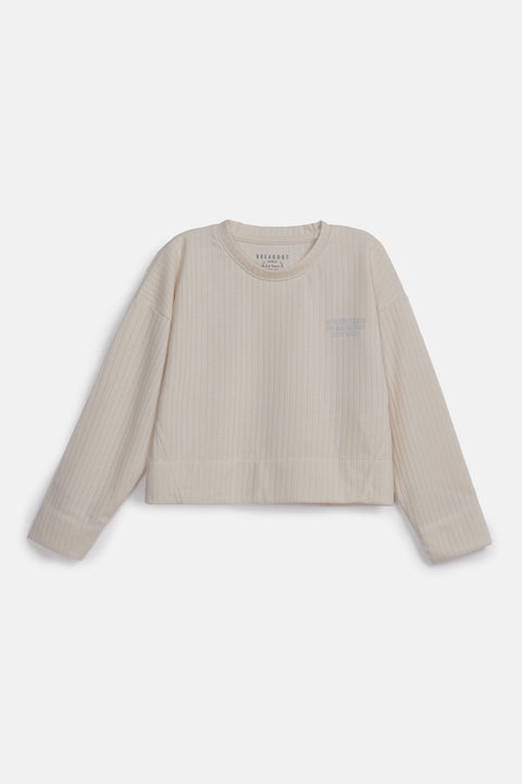 GIRLS BOXY SPECIAL KNIT T-SHIRT