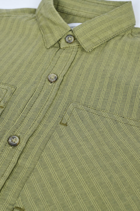 BOYS STRIPED DOUBLE POCKET SHIRT