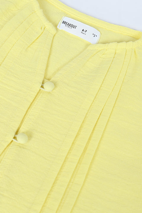 GIRLS EMBROIDERED PLEATED TOP