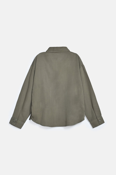 GIRLS BOWS DETAILED BUTTON DOWN SHIRT