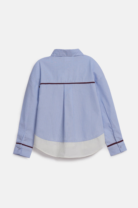 GIRLS STRIPERED BUTTON DOWN SHIRT