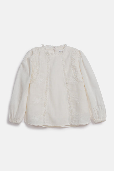 GIRLS EMBROIDERED LACE TOP