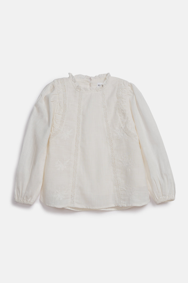 GIRLS EMBROIDERED LACE TOP