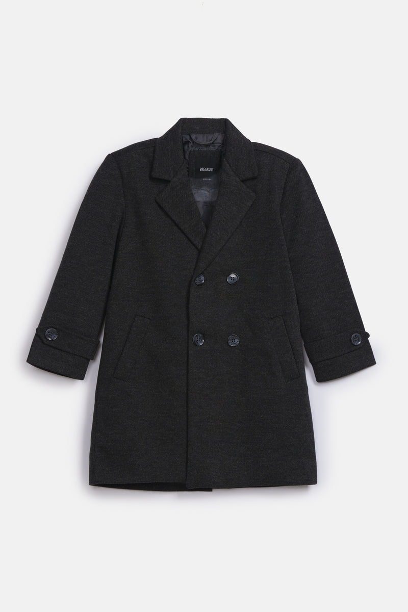 BOYS WOOL BLEND LONG COAT