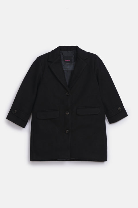 GIRLS WOOL BLEND LONG COAT