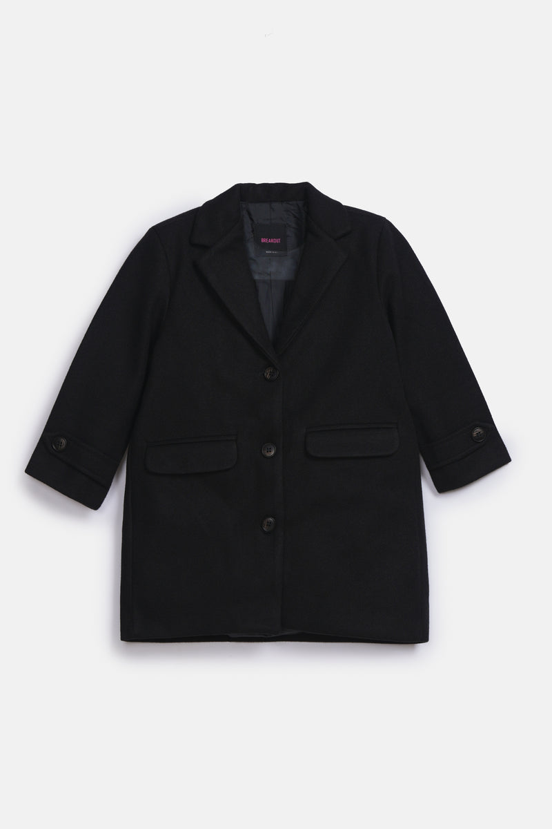 GIRLS WOOL BLEND LONG COAT