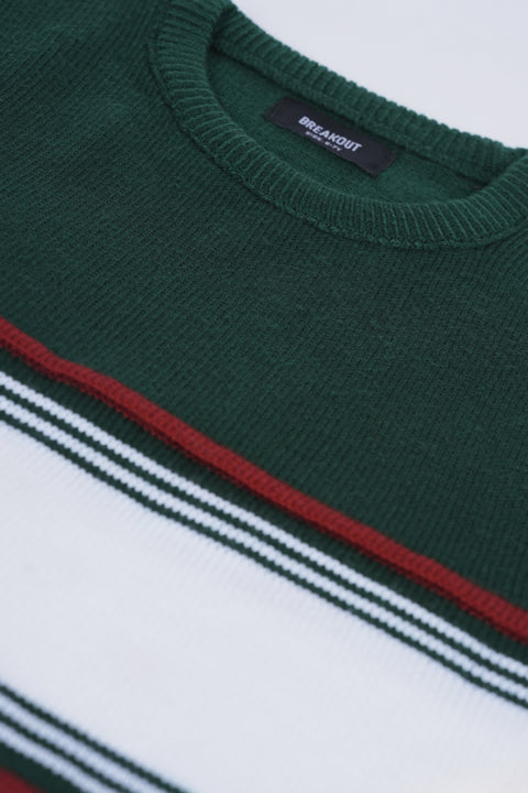 BOYS COLOR BLOCK TURKISH ACRYLIC SWEATER