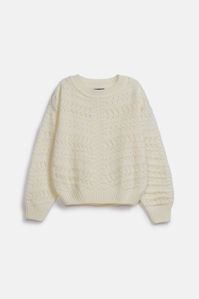 GIRLS BOXY OPEN KNIT SWEATERS