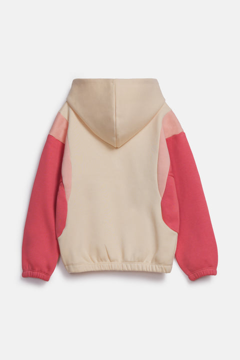 GIRLS CONTRAST PANELLED HOODIE