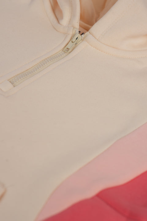 GIRLS CONTRAST PANELLED HOODIE