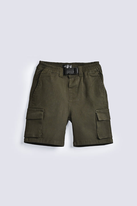 BOYS BUCKLED CARGO SHORTS