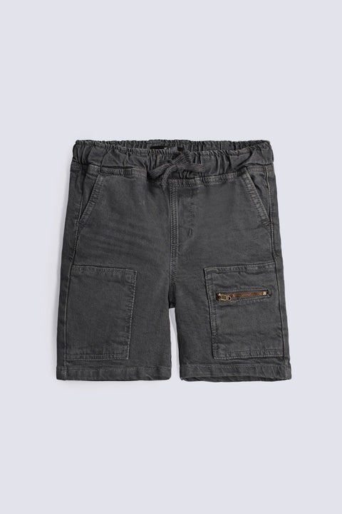 BOYS ZIP DETAIL DENIM SHORTS