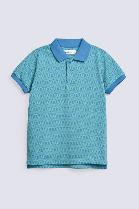 BOYS JACQUARD POLO