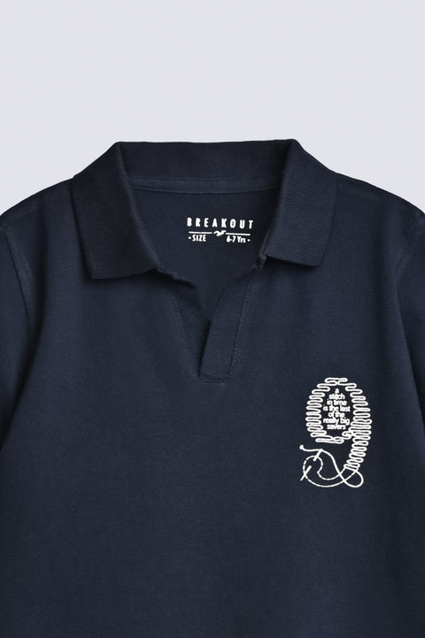 BOYS CROSS V NECK POLO