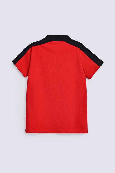 BOYS ZIP PLACKET POLO
