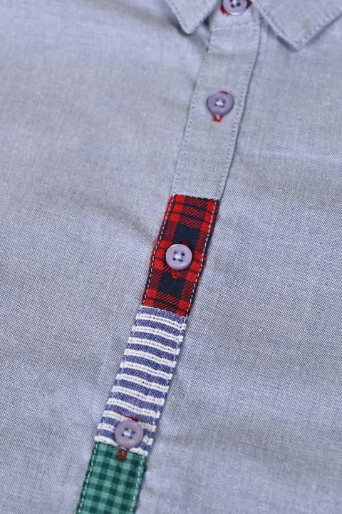 BOYS PLACKET DETAIL SHIRT