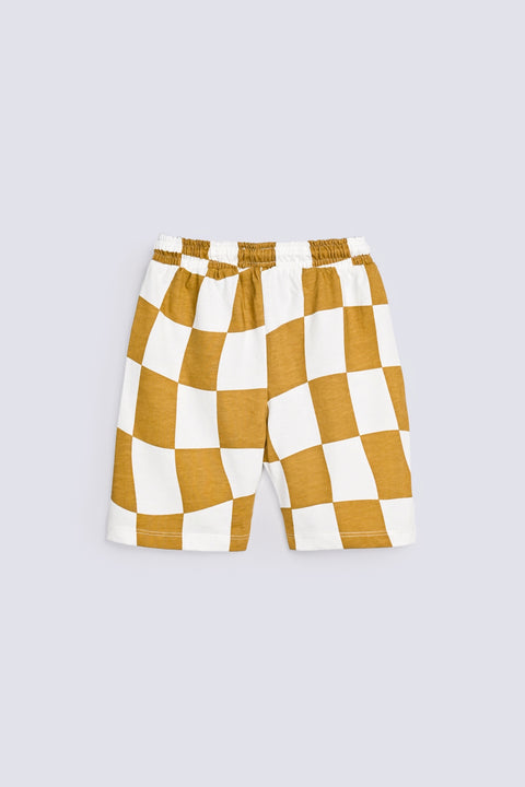 BOYS KNIT PRINTED SHORTS