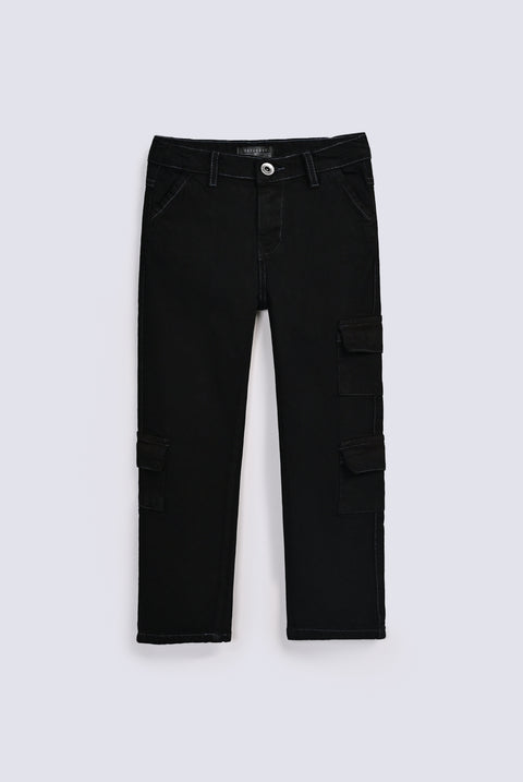 BOYS CARGO POCKET DENIM