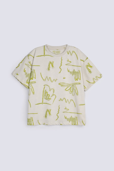 BOYS BOXY FIT PRINTED TEE