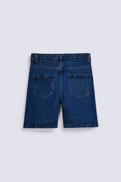 BOYS CARGO POCKET DENIM SHORTS