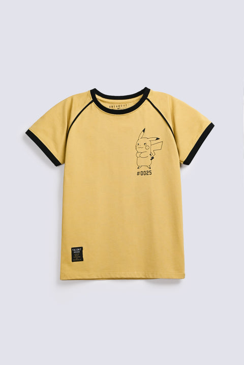 BOYS RAGLAN SLEEVE PIKACHU TEE