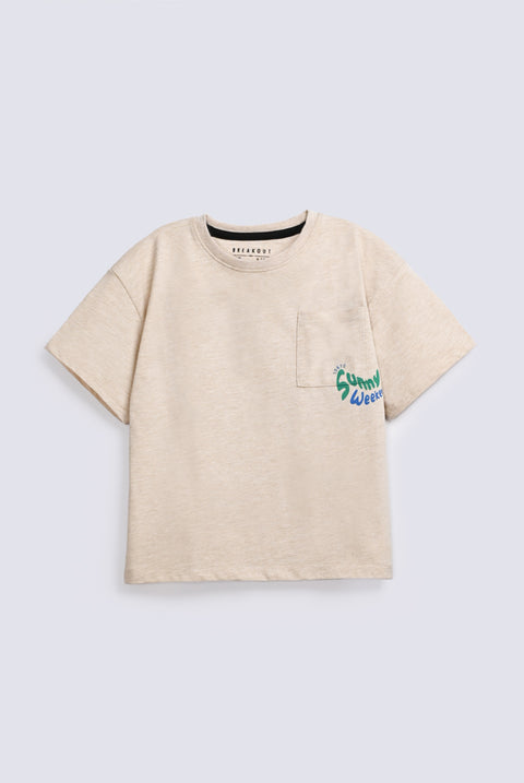 BOYS BOXY FIT POCKET DETAIL TEE