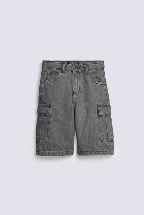 BOYS CARGO DENIM SHORTS