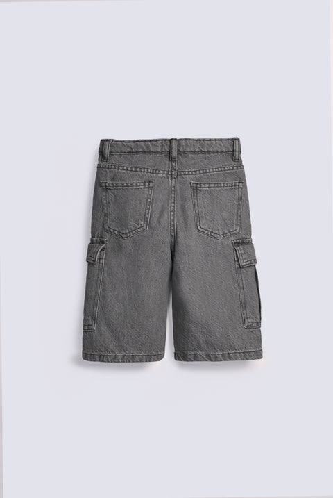 BOYS CARGO DENIM SHORTS