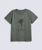 GIRLS DROP SHOULDER FLOWER T SHIRT