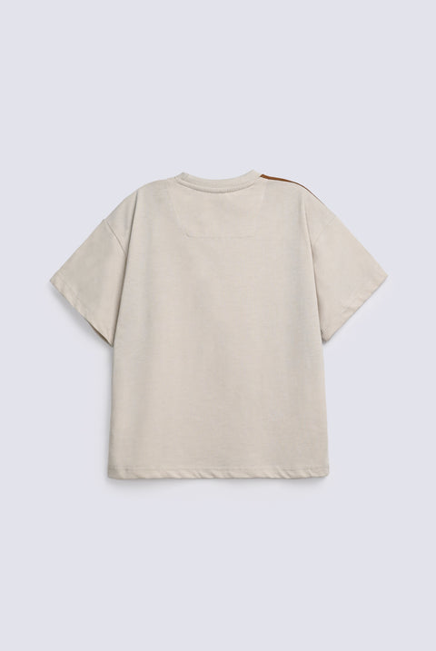 BOYS BOXY FIT CONTRAST PANEL TEE