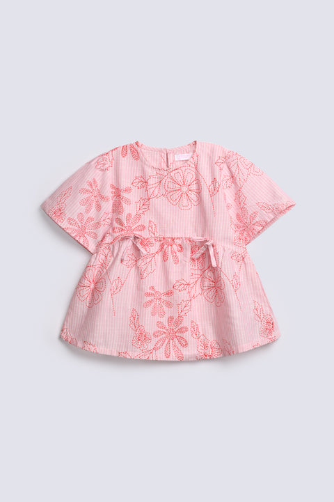 GIRLS FLORAL PRINTED TOP