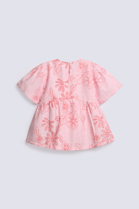 GIRLS FLORAL PRINTED TOP
