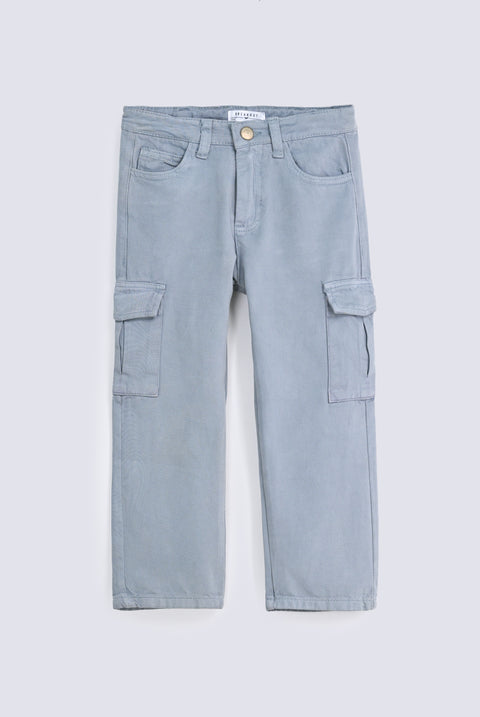 BOYS GARMENTS DYED CARGO PANTS